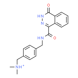 ChemSpider 2D Image | N,N-Dimethyl[4-({[(4-oxo-3,4-dihydro-1-phthalazinyl)carbonyl]amino}methyl)phenyl]methanaminium | C19H21N4O2