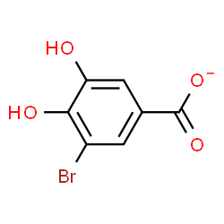 ChemSpider 2D Image | 3-Bromo-4,5-dihydroxybenzoate | C7H4BrO4