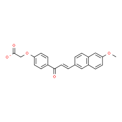 ChemSpider 2D Image | {4-[(2E)-3-(6-Methoxy-2-naphthyl)-2-propenoyl]phenoxy}acetate | C22H17O5