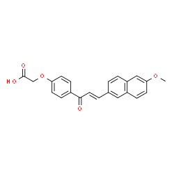 ChemSpider 2D Image | {4-[(2E)-3-(6-Methoxy-2-naphthyl)-2-propenoyl]phenoxy}acetic acid | C22H18O5