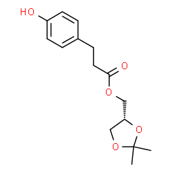 ChemSpider 2D Image | [(4R)-2,2-Dimethyl-1,3-dioxolan-4-yl]methyl 3-(4-hydroxyphenyl)propanoate | C15H20O5