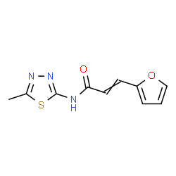 ChemSpider 2D Image | 3-(2-Furyl)-N-(5-methyl-1,3,4-thiadiazol-2-yl)acrylamide | C10H9N3O2S