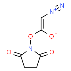 ChemSpider 2D Image | (E)-2-Diazonio-1-[(2,5-dioxo-1-pyrrolidinyl)oxy]ethenolate | C6H5N3O4