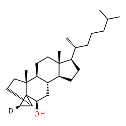 ChemSpider 2D Image | (3alpha,4R,6beta)-(4-~2~H_1_)-3,5-Cyclocholestan-6-ol | C27H45DO