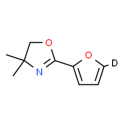 ChemSpider 2D Image | 2-[(5-~2~H)-2-Furyl]-4,4-dimethyl-4,5-dihydro-1,3-oxazole | C9H10DNO2