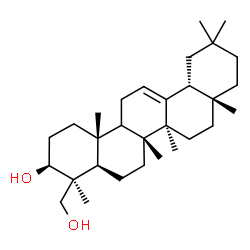 ChemSpider 2D Image | (3beta,9xi)-Olean-12-ene-3,24-diol | C30H50O2