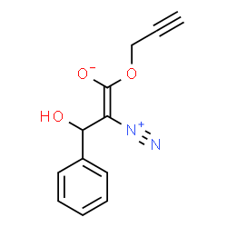 ChemSpider 2D Image | (1Z)-2-Diazonio-3-hydroxy-3-phenyl-1-(2-propyn-1-yloxy)-1-propen-1-olate | C12H10N2O3