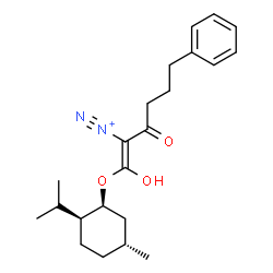 ChemSpider 2D Image | (1Z)-1-Hydroxy-1-{[(1S,2S,5R)-2-isopropyl-5-methylcyclohexyl]oxy}-3-oxo-6-phenyl-1-hexene-2-diazonium | C22H31N2O3
