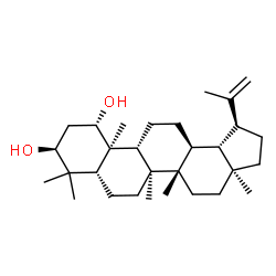 ChemSpider 2D Image | (1alpha,3beta,5beta,8alpha,9beta,10alpha,13alpha,14beta,17alpha,18beta,19beta)-Lup-20(29)-ene-1,3-diol | C30H50O2