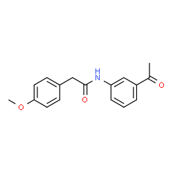 ChemSpider 2D Image | N-(3-Acetylphenyl)-2-(4-methoxyphenyl)acetamide | C17H17NO3