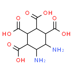 ChemSpider 2D Image | 5,6-Diamino-1,2,3,4-cyclohexanetetracarboxylic acid | C10H14N2O8