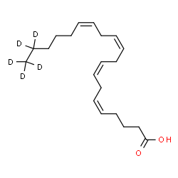 ChemSpider 2D Image | Arachidonic Acid-d5 | C20H27D5O2