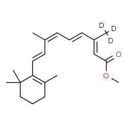 ChemSpider 2D Image | (9cis)-O~15~-Methyl(20,20,20-~2~H_3_)retinoic acid | C21H27D3O2