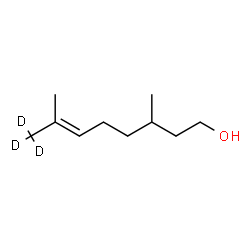 ChemSpider 2D Image | (6E)-3,7-Dimethyl(8,8,8-~2~H_3_)-6-octen-1-ol | C10H17D3O