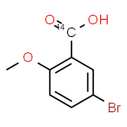 ChemSpider 2D Image | 5-Bromo-2-methoxy(carboxy-~14~C)benzoic acid | C714CH7BrO3