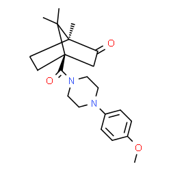 ChemSpider 2D Image | (1S,4R)-4-{[4-(4-Methoxyphenyl)-1-piperazinyl]carbonyl}-1,7,7-trimethylbicyclo[2.2.1]heptan-2-one | C22H30N2O3