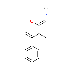ChemSpider 2D Image | (1Z)-1-Diazonio-3-methyl-4-(4-methylphenyl)-1,4-pentadien-2-olate | C13H14N2O