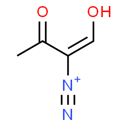 ChemSpider 2D Image | (1E)-1-Hydroxy-3-oxo-1-butene-2-diazonium | C4H5N2O2