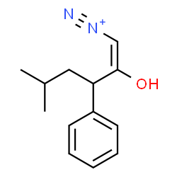 ChemSpider 2D Image | (1E)-2-Hydroxy-5-methyl-3-phenyl-1-hexene-1-diazonium | C13H17N2O