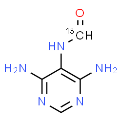ChemSpider 2D Image | N-(4,6-Diamino-5-pyrimidinyl)(~13~C)formamide | C413CH7N5O