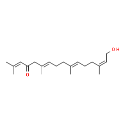 ChemSpider 2D Image | (6E,10E,14Z)-16-Hydroxy-2,6,10,14-tetramethyl-2,6,10,14-hexadecatetraen-4-one | C20H32O2