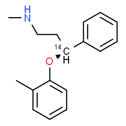 ChemSpider 2D Image | (3R)-N-Methyl-3-(2-methylphenoxy)-3-phenyl-1-(3-~14~C)propanamine | C1614CH21NO