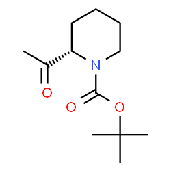 ChemSpider 2D Image | 2-Methyl-2-propanyl (2S)-2-acetyl-1-piperidinecarboxylate | C12H21NO3