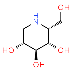 ChemSpider 2D Image | (2R,3S,4S,5R)-2-(Hydroxymethyl)-3,4,5-piperidinetriol | C6H13NO4