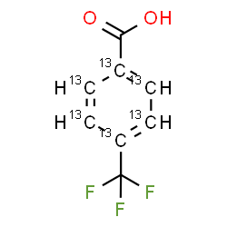 ChemSpider 2D Image | 4-(Trifluoromethyl)(~13~C_6_)benzoic acid | C213C6H5F3O2
