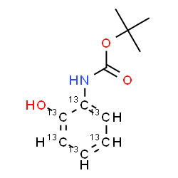 ChemSpider 2D Image | 2-Methyl-2-propanyl [2-hydroxy(~13~C_6_)phenyl]carbamate | C513C6H15NO3