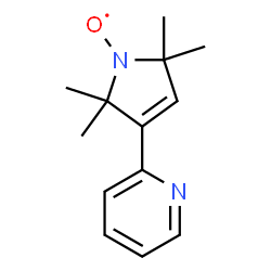 ChemSpider 2D Image | [2,2,5,5-Tetramethyl-3-(2-pyridinyl)-2,5-dihydro-1H-pyrrol-1-yl]oxidanyl | C13H17N2O