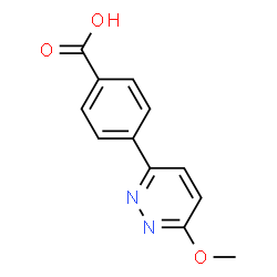 ChemSpider 2D Image | 4-(6-Methoxy-3-pyridazinyl)benzoic acid | C12H10N2O3