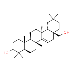 ChemSpider 2D Image | (4aR,6aR,8aS,12aS,12bS,14aR,14bR)-8a-(Hydroxymethyl)-4,4,6a,11,11,12b,14b-heptamethyl-1,2,3,4,4a,5,6,6a,8,8a,9,10,11,12,12a,12b,13,14,14a,14b-icosahydro-3-picenol | C30H50O2