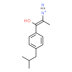 ChemSpider 2D Image | (1Z)-1-Hydroxy-1-(4-isobutylphenyl)-1-propene-2-diazonium | C13H17N2O