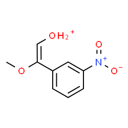 ChemSpider 2D Image | [(E)-2-Methoxy-2-(3-nitrophenyl)vinyl]oxonium | C9H10NO4