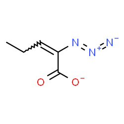 ChemSpider 2D Image | (2E)-2-Azido-2-pentenoate | C5H6N3O2