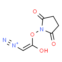 ChemSpider 2D Image | (Z)-2-[(2,5-Dioxo-1-pyrrolidinyl)oxy]-2-hydroxyethenediazonium | C6H6N3O4