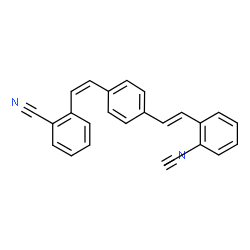 ChemSpider 2D Image | 2-[(E)-2-{4-[(Z)-2-(2-Cyanophenyl)vinyl]phenyl}vinyl]benzonitrile | C24H16N2