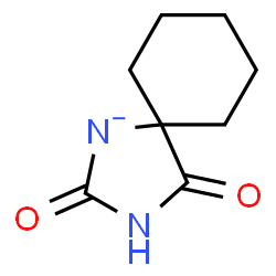 ChemSpider 2D Image | 2,4-Dioxo-1,3-diazaspiro[4.5]decan-1-ide | C8H11N2O2