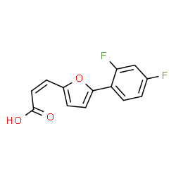 ChemSpider 2D Image | (2Z)-3-[5-(2,4-Difluorophenyl)-2-furyl]acrylic acid | C13H8F2O3