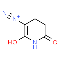 ChemSpider 2D Image | 2-Hydroxy-6-oxo-1,4,5,6-tetrahydro-3-pyridinediazonium | C5H6N3O2