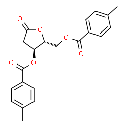 ChemSpider 2D Image | (2R,3S)-2-{[(4-Methylbenzoyl)oxy]methyl}-5-oxotetrahydro-3-furanyl 4-methylbenzoate | C21H20O6