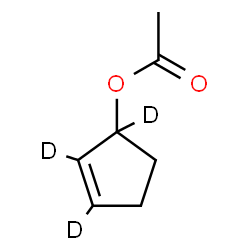 ChemSpider 2D Image | (1,2,3-~2~H_3_)-2-Cyclopenten-1-yl acetate | C7H7D3O2