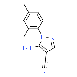 ChemSpider 2D Image | 5-Amino-1-(2,4-dimethylphenyl)-1H-pyrazole-4-carbonitrile | C12H12N4