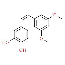 ChemSpider 2D Image | 4-[(Z)-2-(3,5-Dimethoxyphenyl)vinyl]-1,2-benzenediol | C16H16O4
