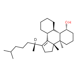 ChemSpider 2D Image | (3bR,7aR,7bS,8R,11aR,11bS)-11a,11b-Dimethyl-3-[(2R)-6-methyl(2-~2~H)-2-heptanyl]-2,3b,4,5,6,7,7a,7b,8,9,10,11,11a,11b-tetradecahydro-1H-cyclopenta[l]phenanthren-8-ol | C27H45DO