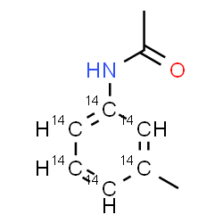 ChemSpider 2D Image | N-[3-Methyl(~14~C_6_)phenyl]acetamide | C314C6H11NO