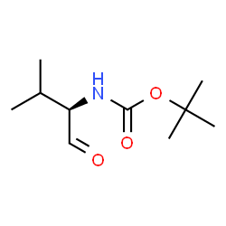 ChemSpider 2D Image | 1,1-Dimethylethyl N-[(1R)-1-formyl-2-methylpropyl]carbamate | C10H19NO3