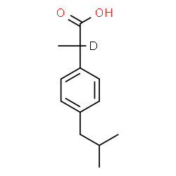 ChemSpider 2D Image | 2-(4-Isobutylphenyl)(2-~2~H)propanoic acid | C13H17DO2