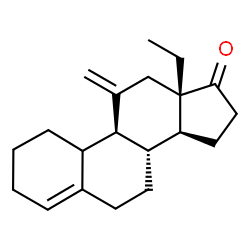 ChemSpider 2D Image | (8S,9S,13S,14S)-13-Ethyl-11-methylene-1,2,3,6,7,8,9,10,11,12,13,14,15,16-tetradecahydro-17H-cyclopenta[a]phenanthren-17-one | C20H28O